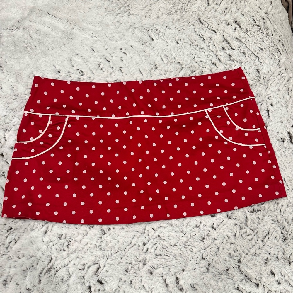 Forever 21 Red and White Polka Dot Mini Skirt
